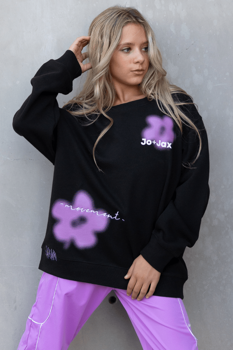 In Movement Sweatshirt To & From - Tops - Sweatshirts Jo+Jax Black YS