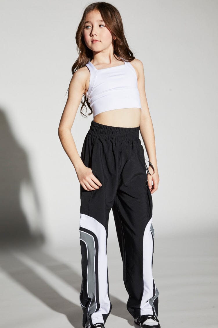 Stadium Pants To & From - Bottoms - Pants Jo+Jax White / Stark Black Youth X-Small