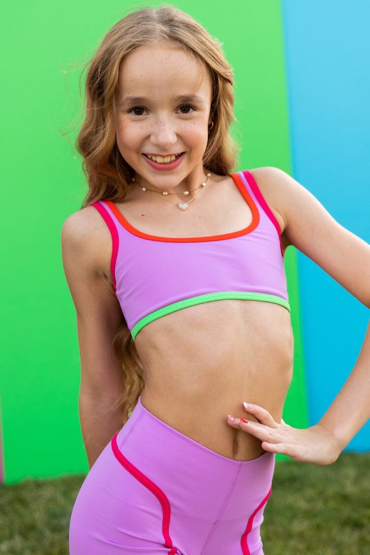 Surf Top Fitted Wear - Tops - Bra Tops Jo+Jax Bright Lavender Youth Small