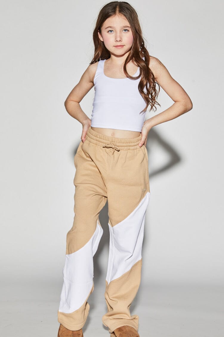 Wave Sweatpants To & From - Bottoms - Sweatpants Jo+Jax Latte Youth Small