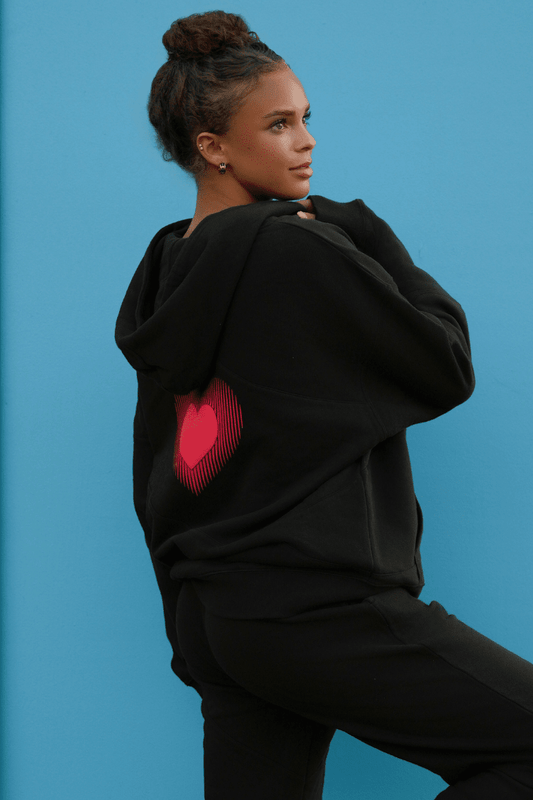 Beating Heart Hoodie To & From - Tops - Sweatshirts Jo+Jax