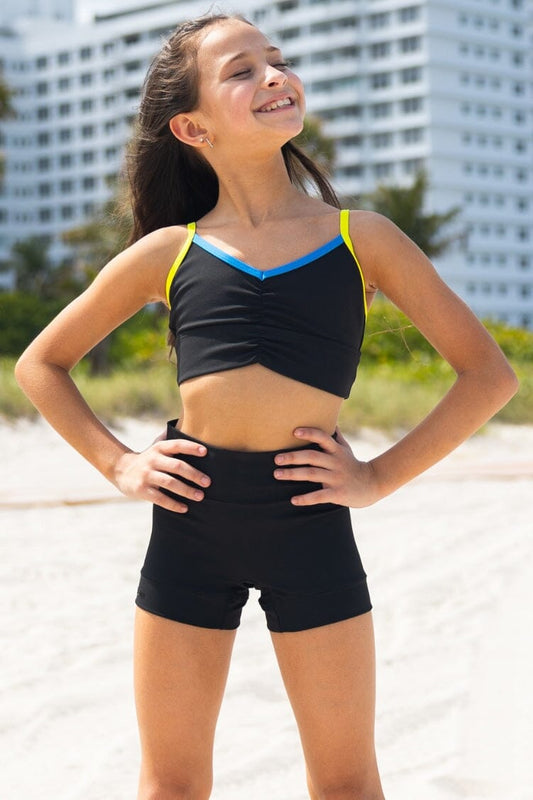 Breeze Top Fitted Wear - Tops - Bra Tops Jo+Jax Black Youth Small 