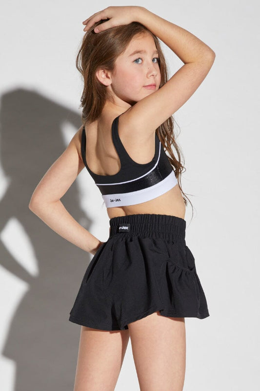 Glow Top Fitted Wear - Tops - Bra Tops Jo+Jax Black Youth Small 