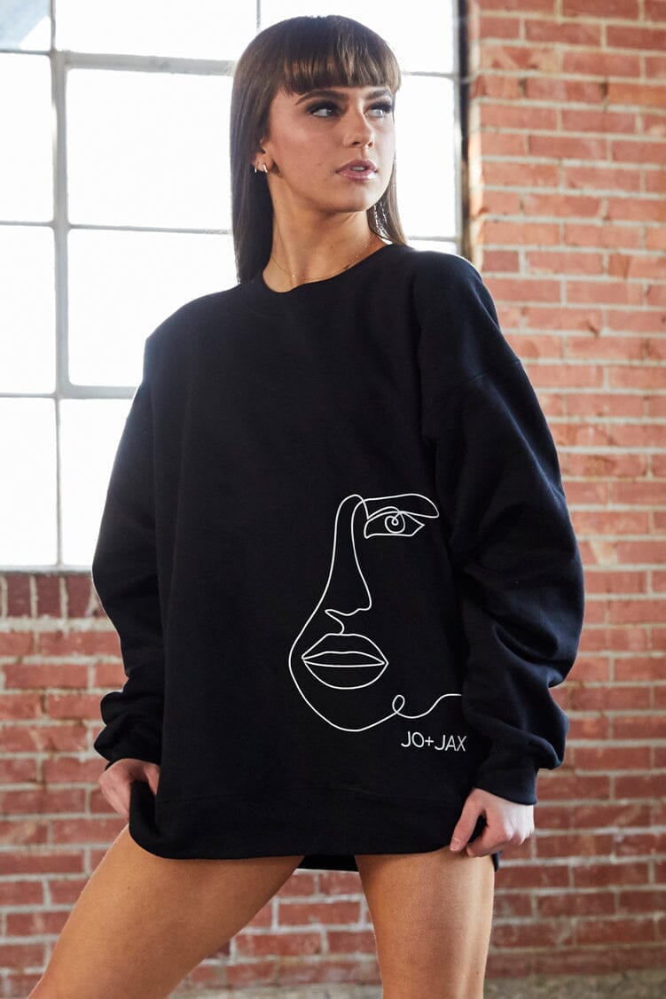Hailey B Sweatshirt Graphics Apparel - To & From - Tops - Sweatshirts Jo+Jax Black Small Adult 