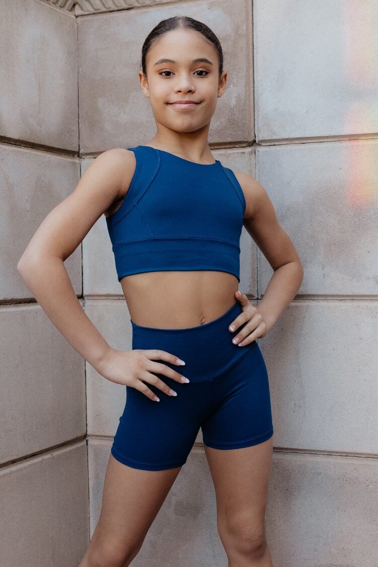 Halftime Tank Fitted Wear - Tops - Bra Tops Jo+Jax Navy Youth Small 