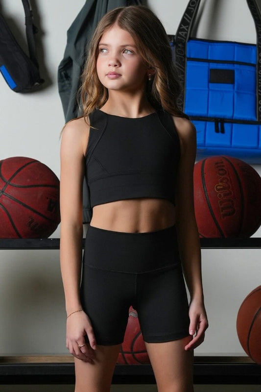 Halftime Tank Fitted Wear - Tops - Tank Tops Jo+Jax Black Youth Small 
