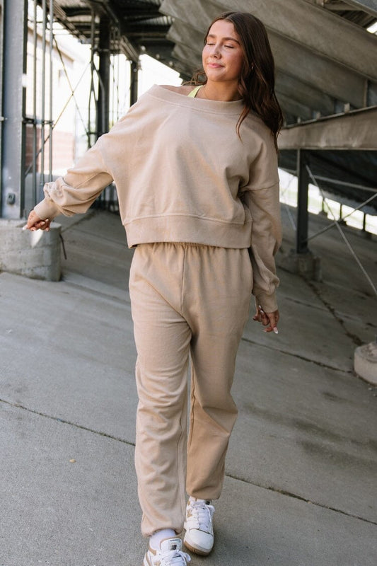 Jo+Jax Sweatpants Graphics Apparel - To & From - Bottoms - Sweatpants Jo+Jax Latte XX-Small Adult 