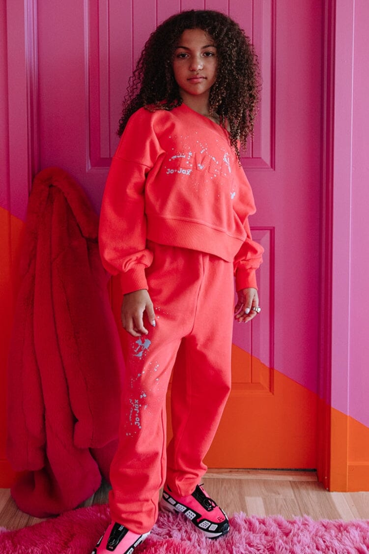 Level Up Cropped Sweatshirt Jo+Jax Watermelon Youth Small 