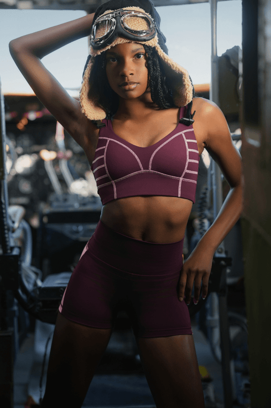 Lux Crop Fitted Wear - Tops - Crop Tops Jo+Jax Mulberry XX-Small Adult 