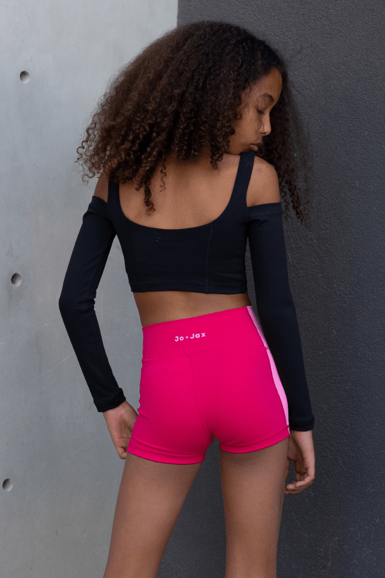 Off Duty Top Fitted Wear - Tops - Crop Tops Jo+Jax Black Youth Small 