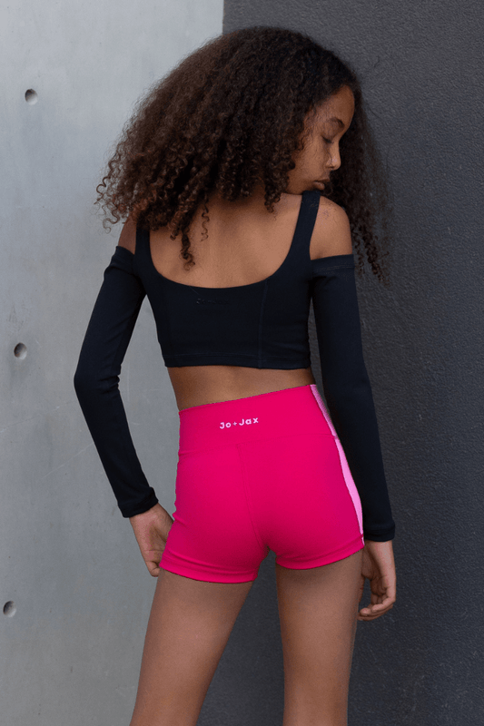 Off Duty Top Fitted Wear - Tops - Crop Tops Jo+Jax Black Youth Small 