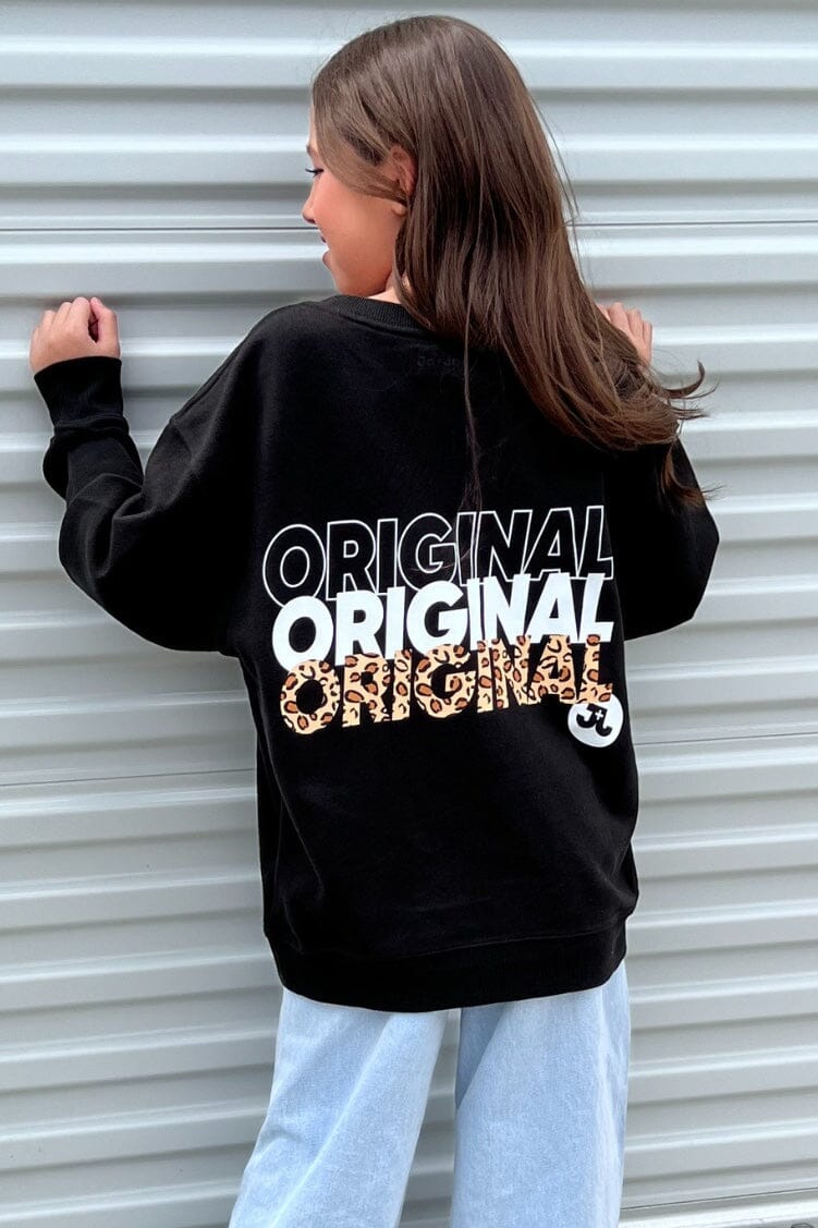 Original Sweatshirt To & From - Tops - Sweatshirts Jo+Jax Black YM 