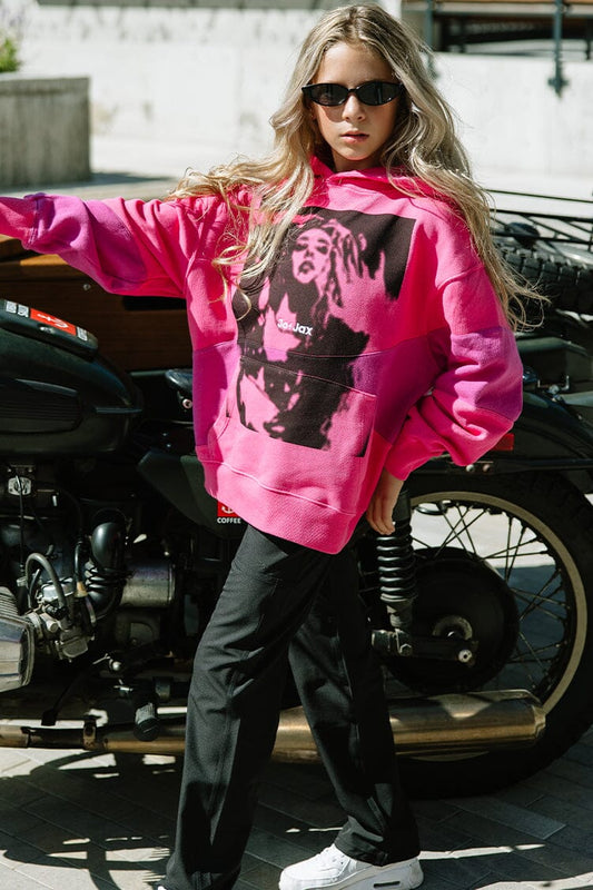 Out Loud Hoodie Jo+Jax Neon Pink YS 