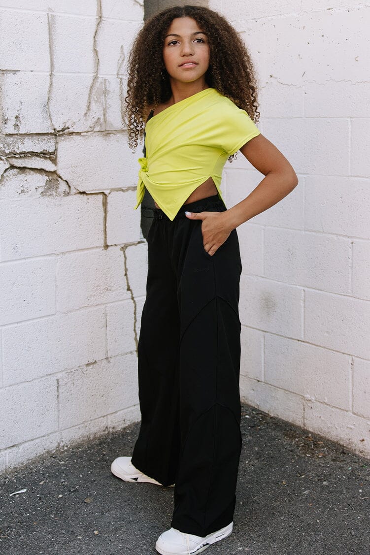 Parachute Pants To & From - Bottoms - Pants Jo+Jax Stark Black Youth X-Small 