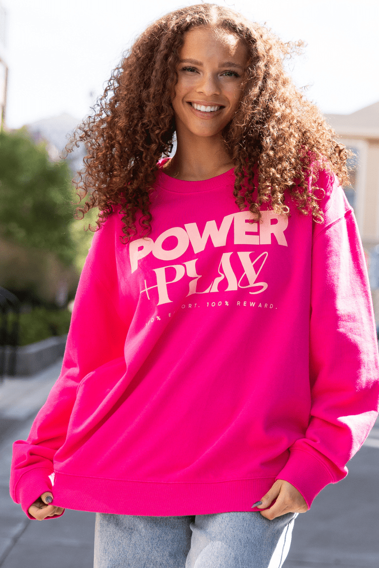 Power + Play Sweatshirt To & From - Tops - Sweatshirts Jo+Jax Neon Pink XXSA 