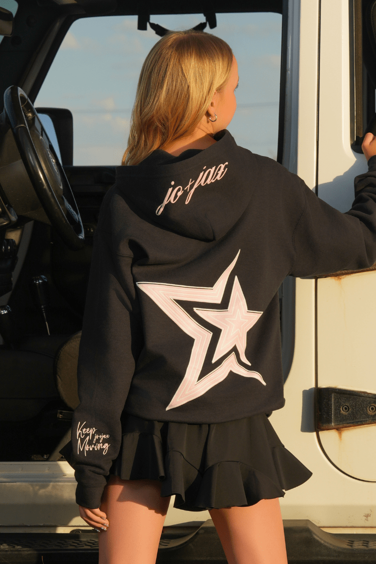 Seeing Starz Zip Hoodie To & From - Tops - Sweatshirts Jo+Jax Black YM/YL 
