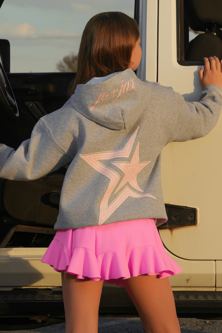 Seeing Starz Zip Hoodie To & From - Tops - Sweatshirts Jo+Jax Heathered YM/YL 