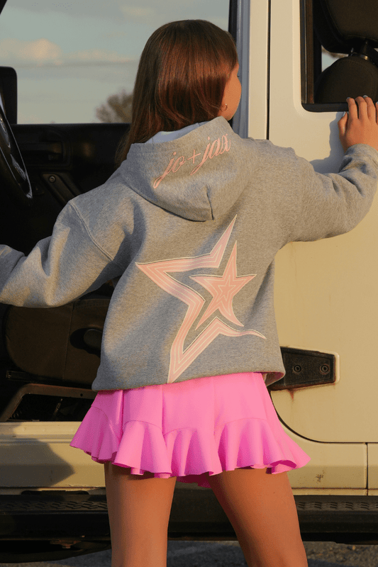 Seeing Starz Zip Hoodie To & From - Tops - Sweatshirts Jo+Jax Heathered YM/YL 