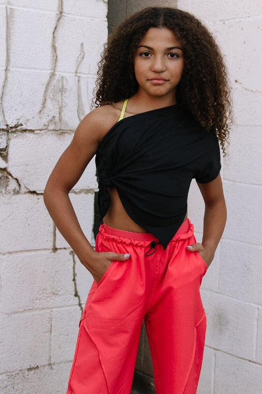 Side Kick Tee To & From - Tops - Tees & Tanks Jo+Jax Black Youth Small 