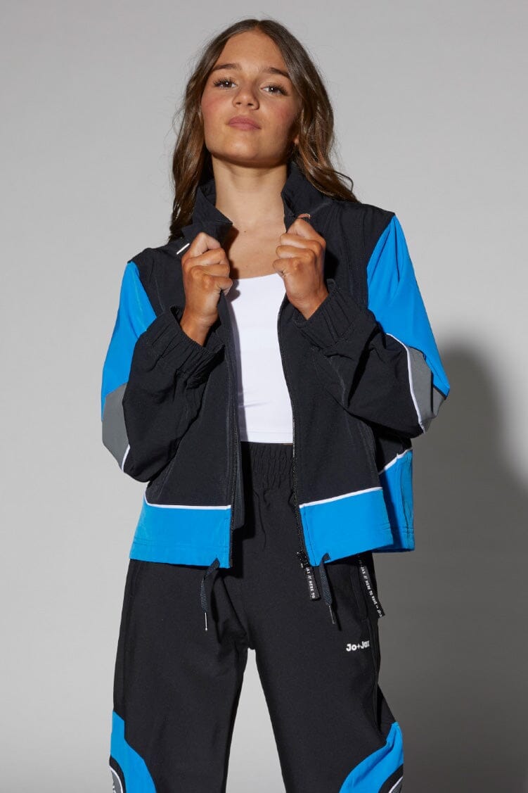Stadium Jacket To & From - Tops - Jackets Jo+Jax Sonic / Stark Black Youth X-Small 