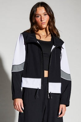 Stadium Jacket To & From - Tops - Jackets Jo+Jax White / Stark Black XX-Small Adult 