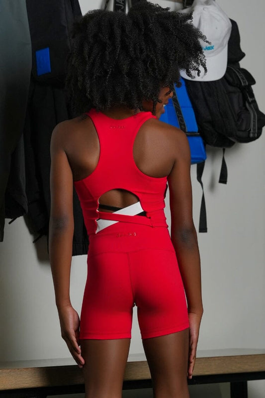 Studio Midi Shorts Fitted Wear - Bottoms - Shorts Jo+Jax Lipstick Youth Small 