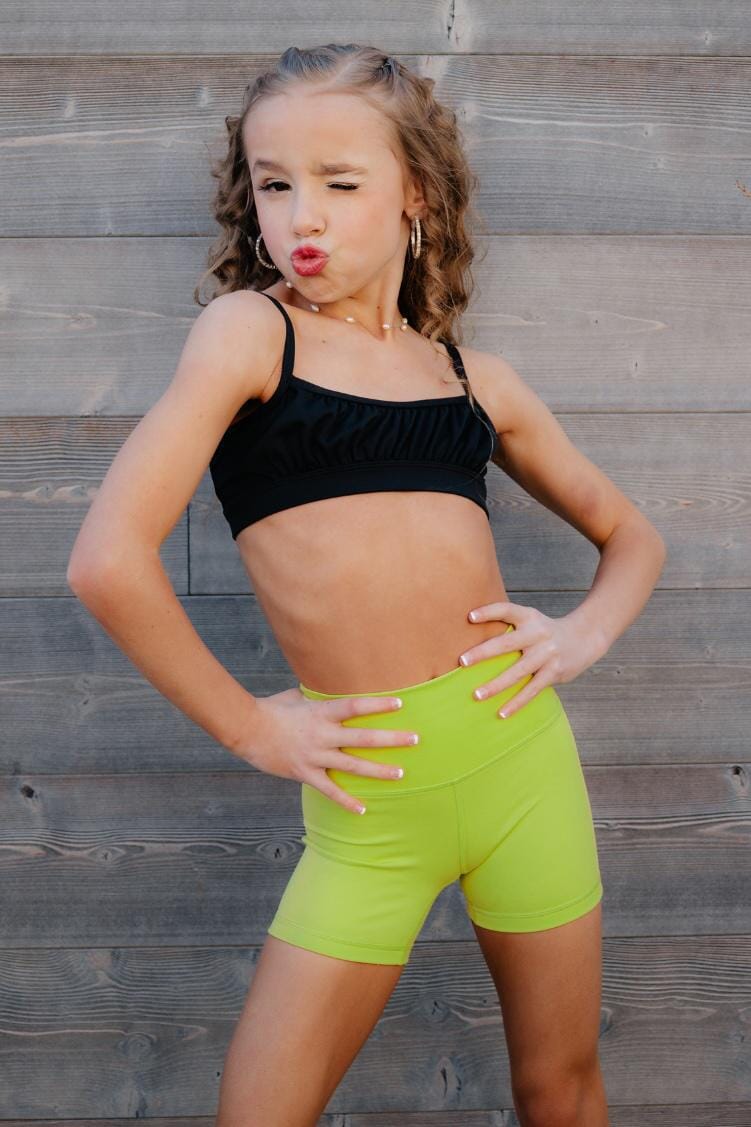 Studio Midi Shorts Fitted Wear - Bottoms - Shorts Jo+Jax Soft Lime Youth Small 
