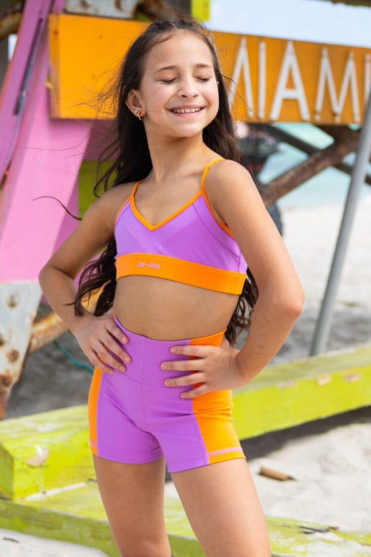Triangle Top Fitted Wear - Tops - Bra Tops Jo+Jax Bright Lavender Youth Small 
