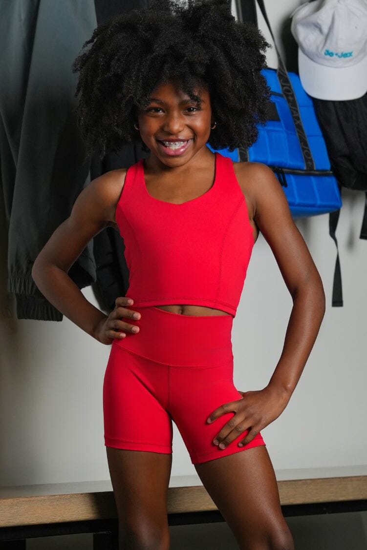 Velocity Tank Fitted Wear - Tops - Tank Tops Jo+Jax Lipstick Youth Small 