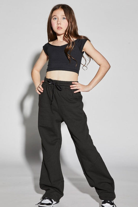 Wave Sweatpants To & From - Bottoms - Sweatpants Jo+Jax Black Youth Small 