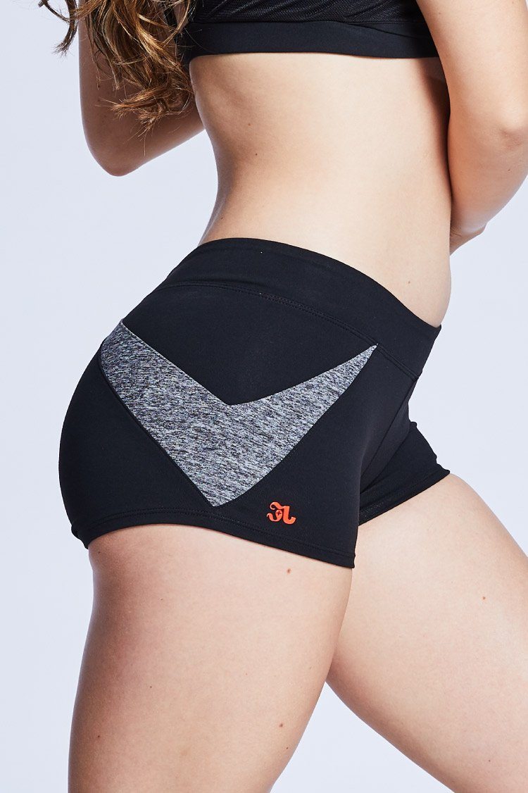 Astro Shorts Fitted Wear - Bottoms - Shorts Jo+Jax Black/Gray Heathered X-Small Adult 