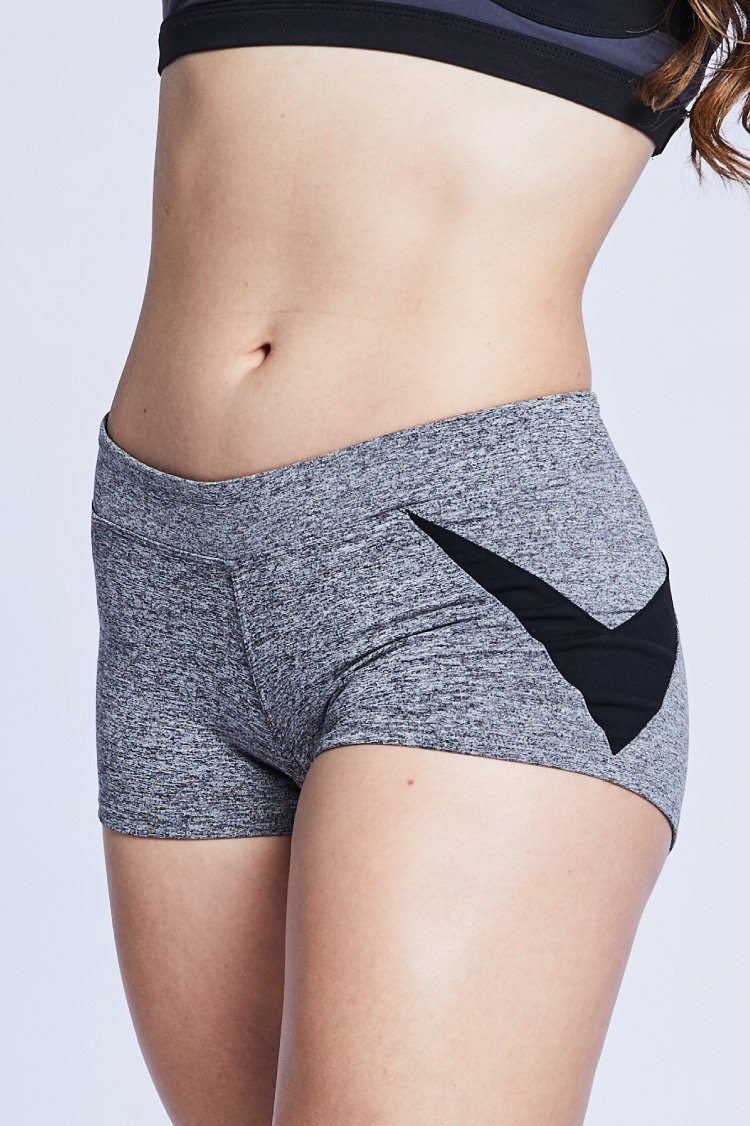 Astro Shorts Fitted Wear - Bottoms - Shorts Jo+Jax Gray Heathered/Black X-Small Adult 