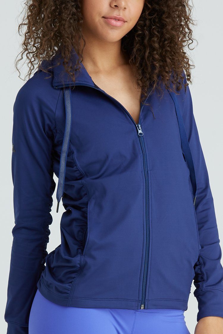 Fiora Jacket Warm-ups - Tops - Jackets Jo+Jax Navy Youth Large 