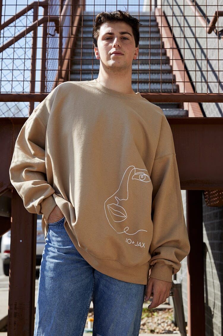 Hailey B Sweatshirt Latte Graphics Apparel - To & From - Tops - Sweatshirts Jo+Jax 