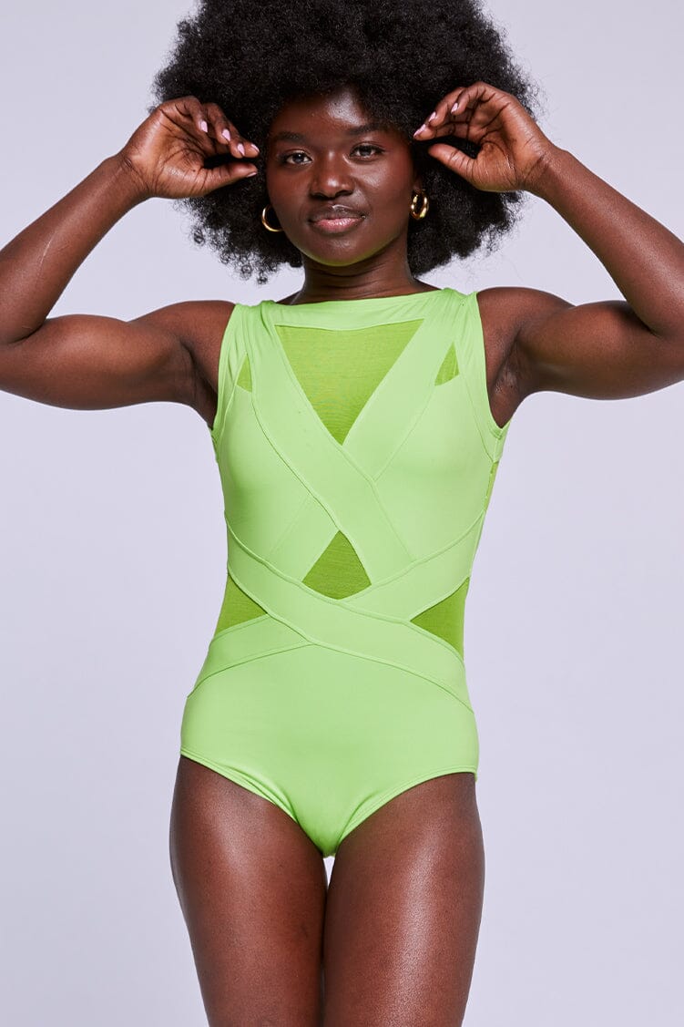 Idol Leo Fitted Wear - One Pieces - Leotards Jo+Jax Lime XX-Small Adult 