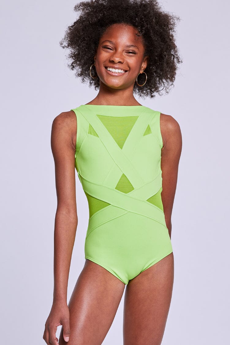 Idol Leo Fitted Wear - One Pieces - Leotards Jo+Jax Lime Youth Large 