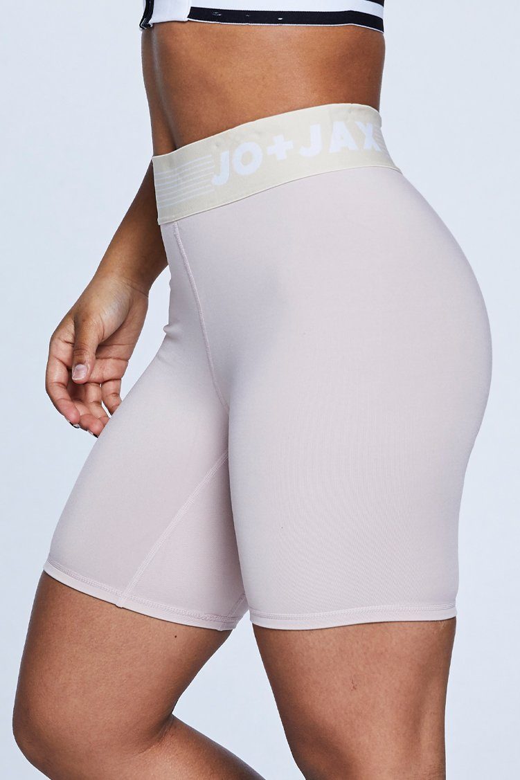 Midi Shorts Fitted Wear - Bottoms - Shorts Jo+Jax Pink Sand/Cream XX-Small Adult 