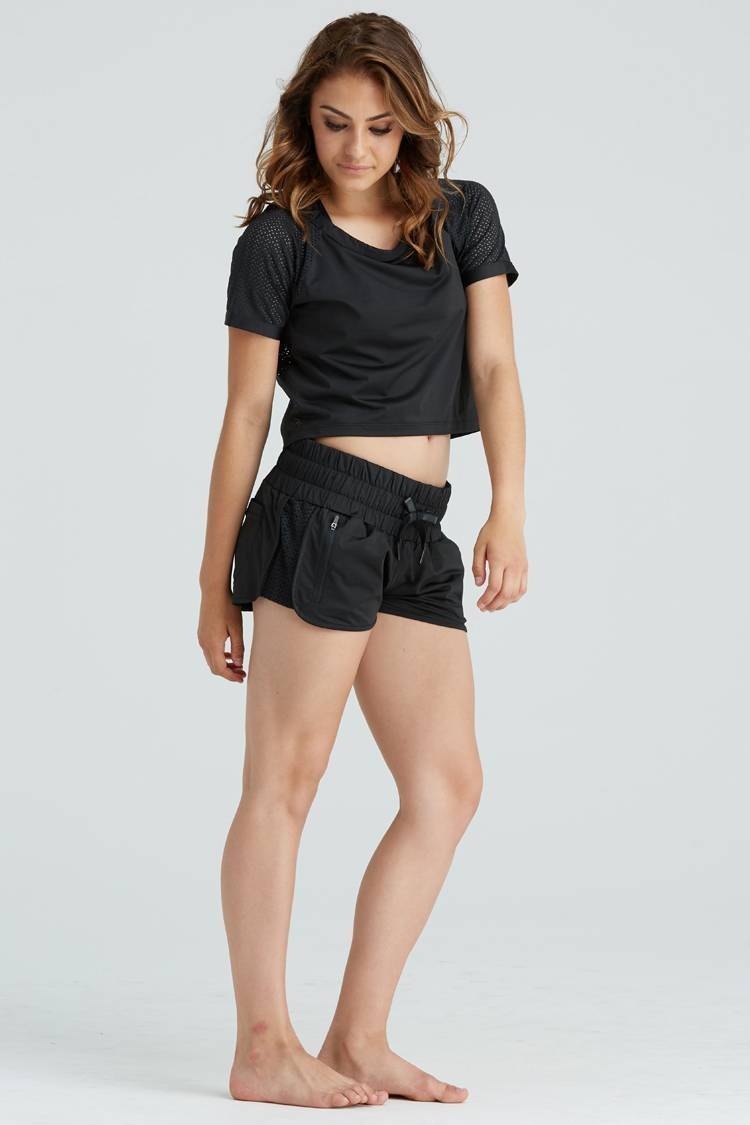 Mila Crop Top To & From - Tops - Crop Jo+Jax Black Large Adult 