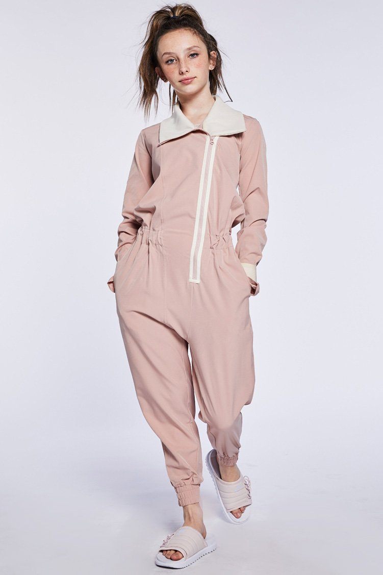 Para Jumpsuit To & From - One Pieces - Unitards Jo+Jax Pink Sand/Cream Youth Small 