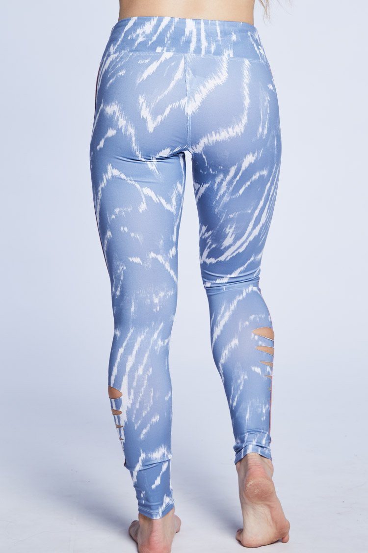 Women's Blue And White Porcelain Milk Silk Leggings Outerwear Ankle-length  Pants - CJdropshipping