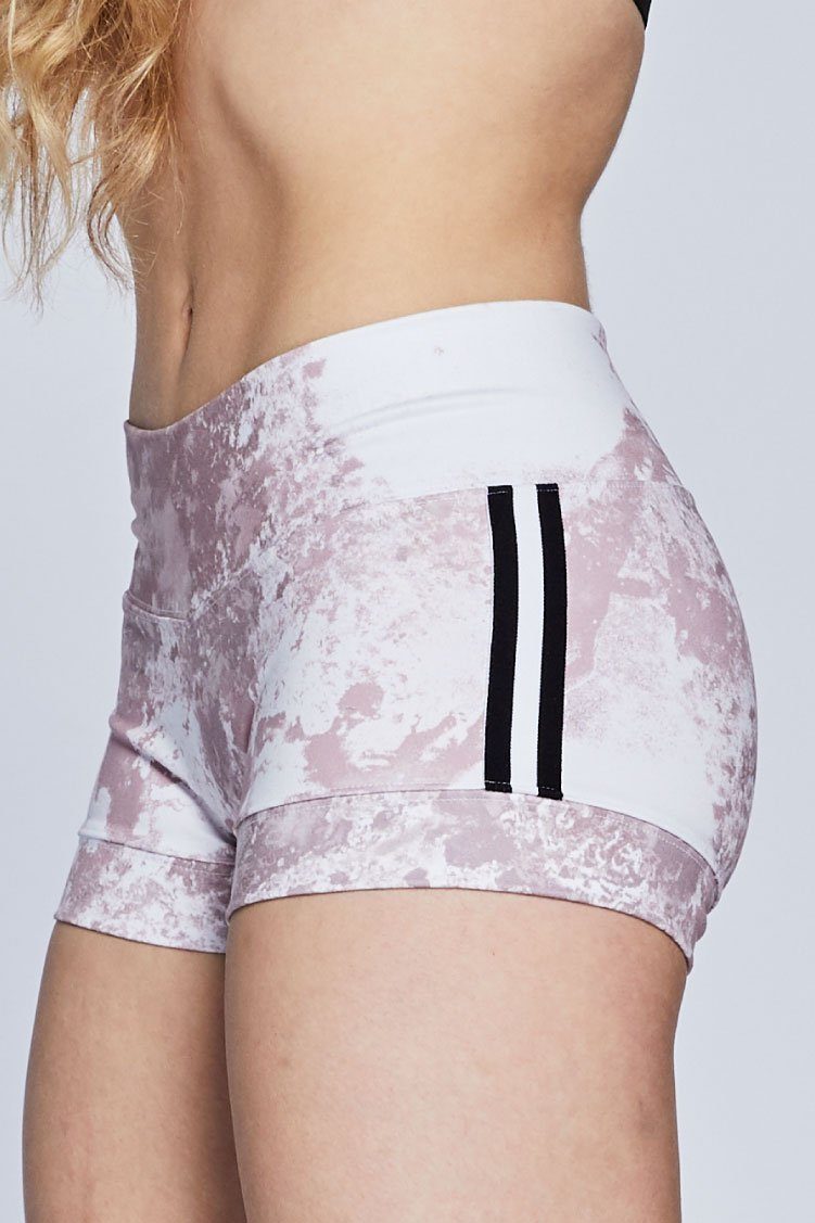 Racer Bandit Shorts Fitted Wear - Bottoms - Shorts Jo+Jax Pink Champagne/ White Stripe XX-Small Adult 