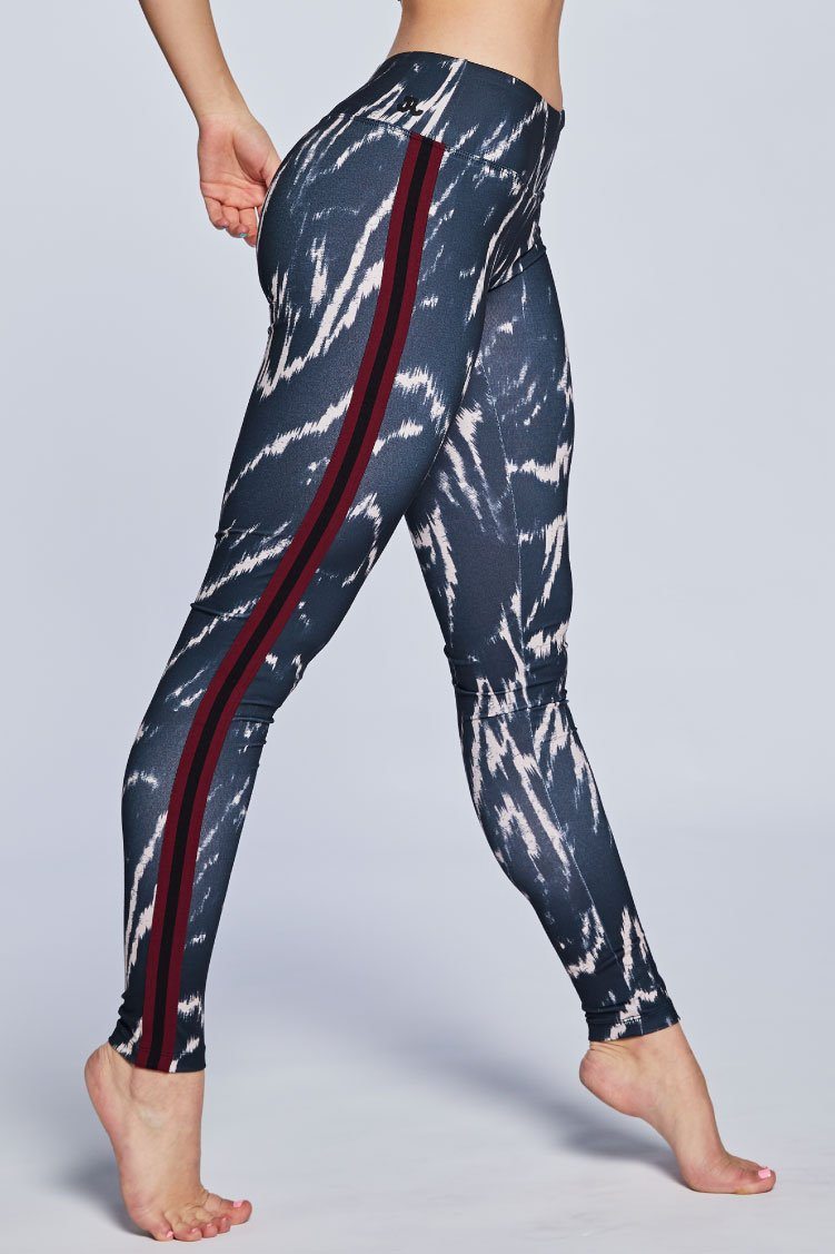 Racer Leggings Fitted Wear - Bottoms - Leggings Jo+Jax Onyx Tiger/ Scarlet Stripe XX-Small Adult 