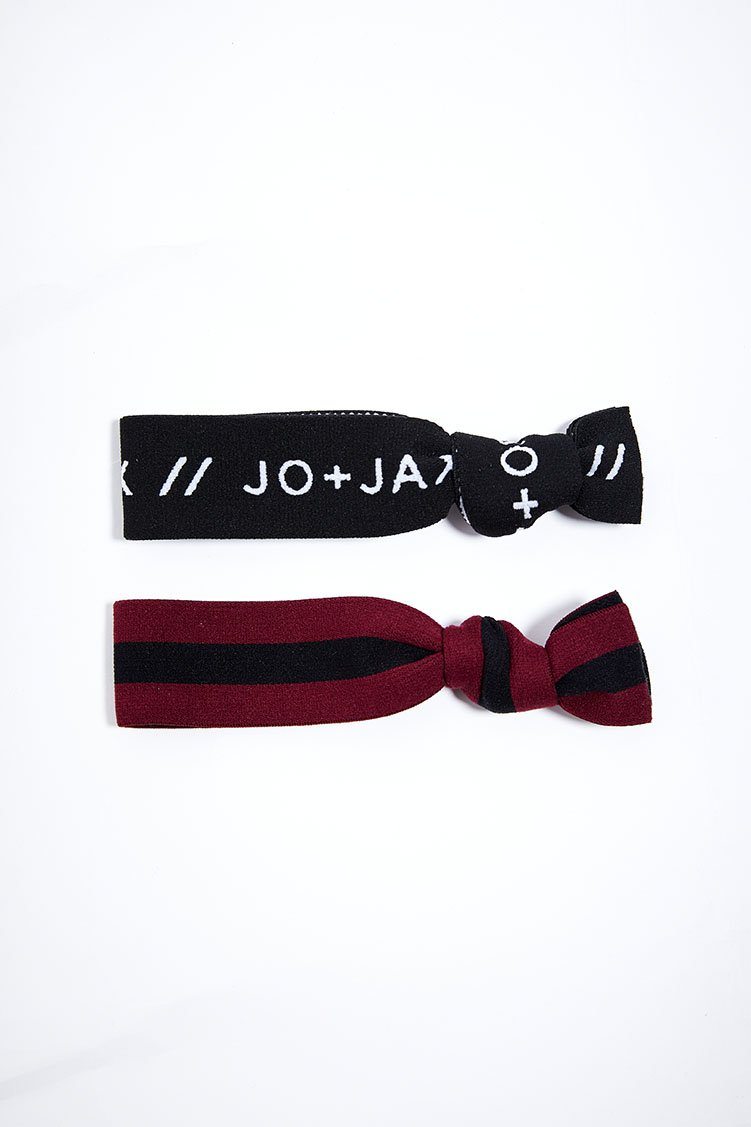 Top Notch Hair-Tie 2-Pack Accessories - Wearables - Headbands Jo+Jax Scarlet Stripe/Black Branded (Pack A) One Size 