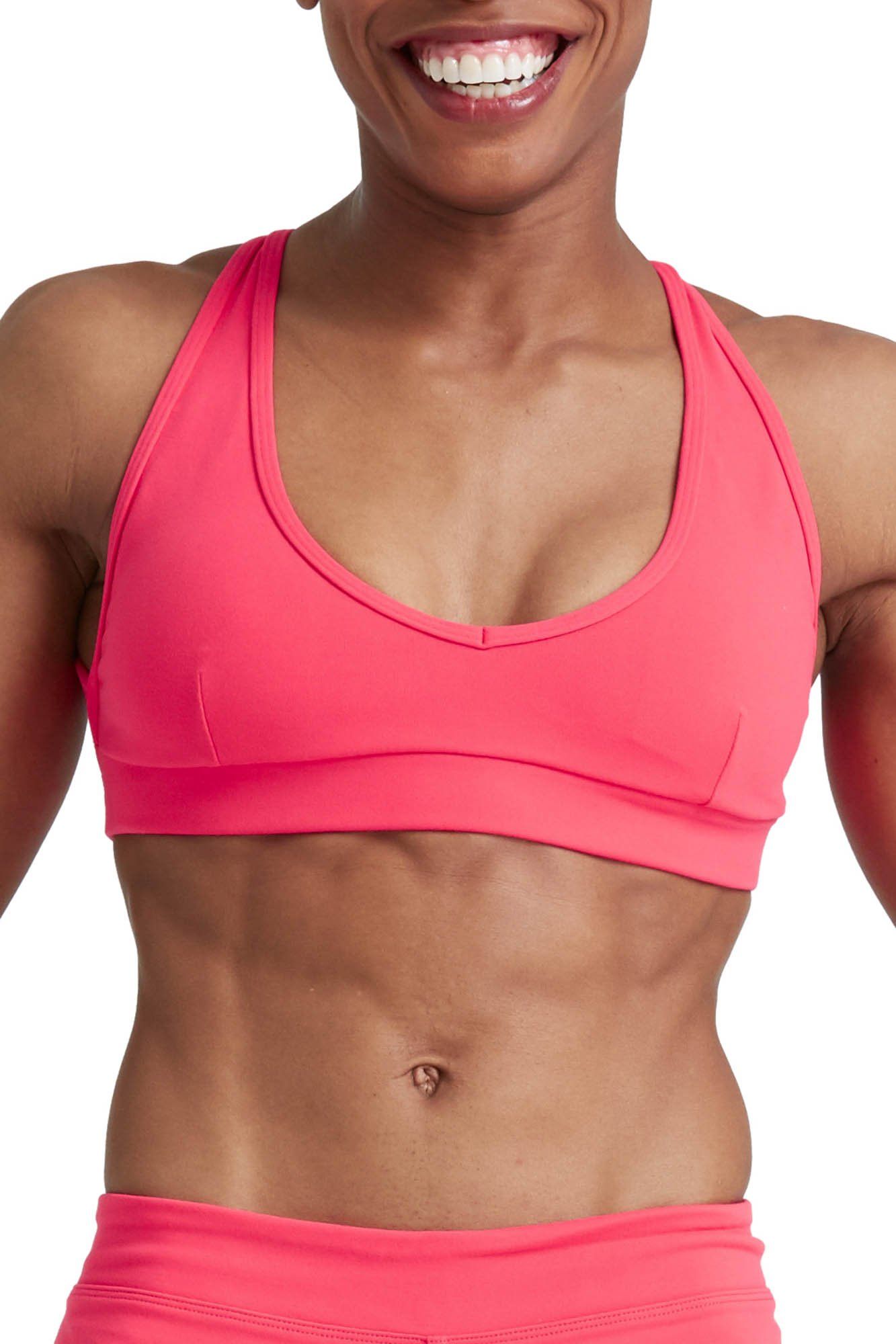 Tri-Top Fitted Wear - Tops - Bra Tops Jo+Jax Coral X-Small Adult 