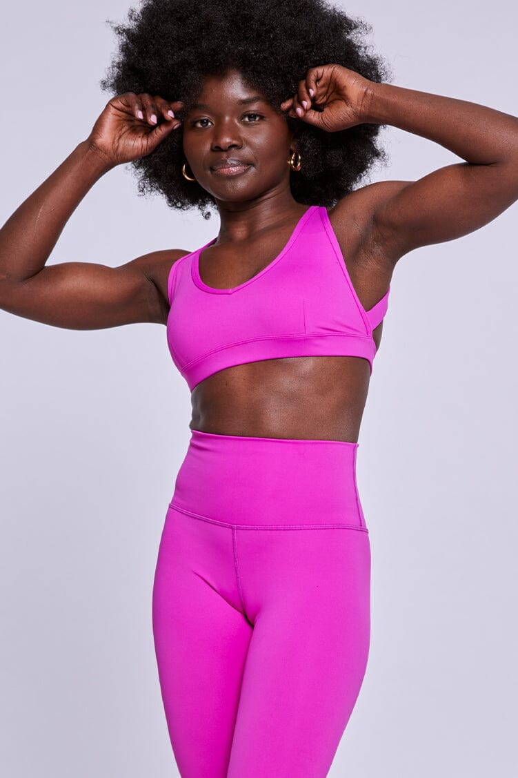 Tri-Top Fitted Wear - Tops - Bra Tops Jo+Jax Fuchsia X-Small Adult 