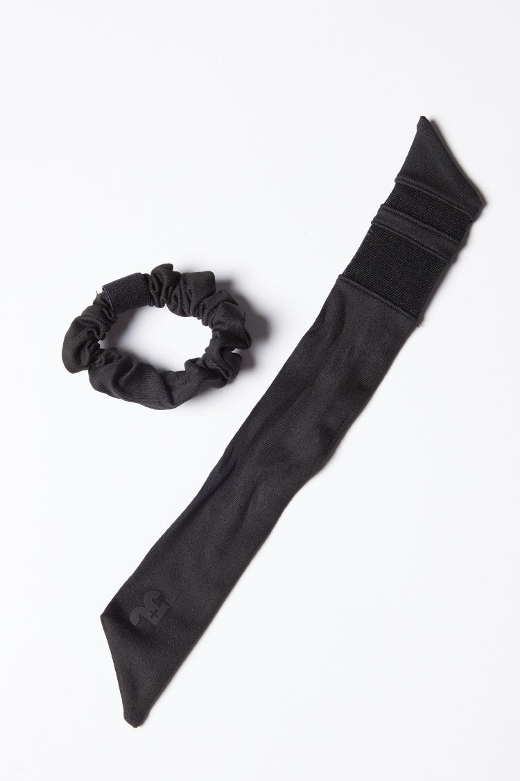 Triad Tie Scrunchie Accessories - Wearables - Scrunchies Jo+Jax Black/Black One Size 