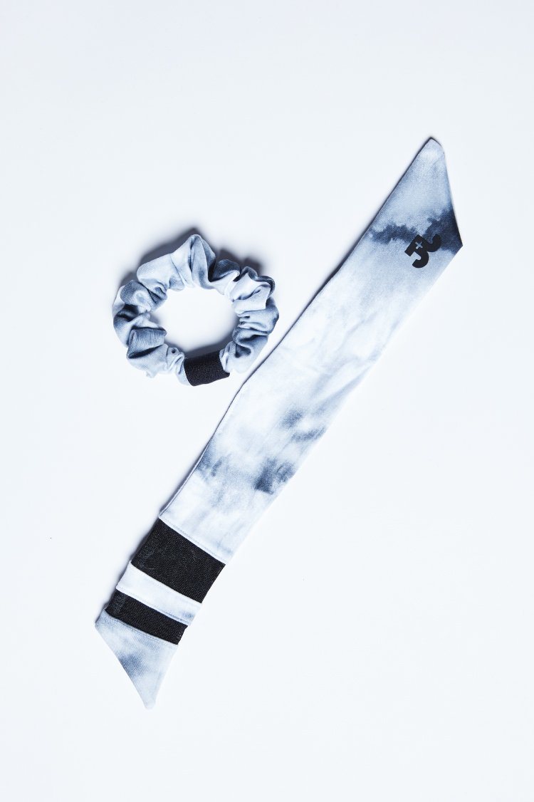 Triad Tie Scrunchie Accessories - Wearables - Scrunchies Jo+Jax Shadow/Black One Size 