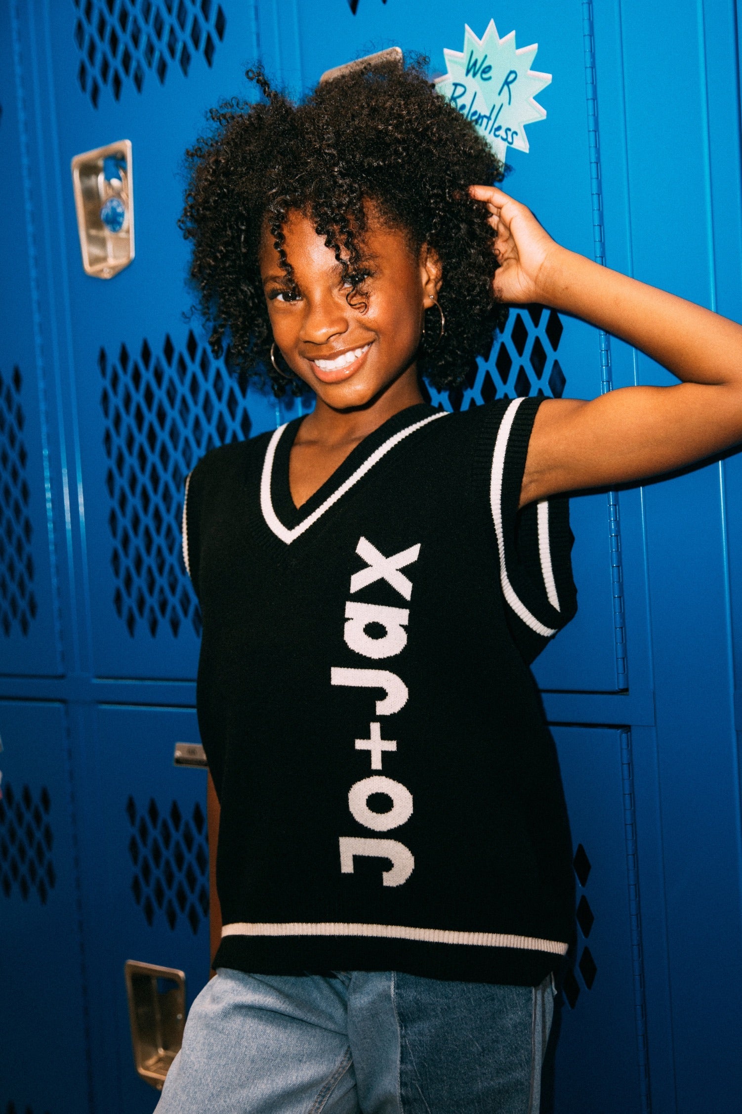 Varsity Vesty To & From - Tops - Pullover Jo+Jax Black Youth Small 